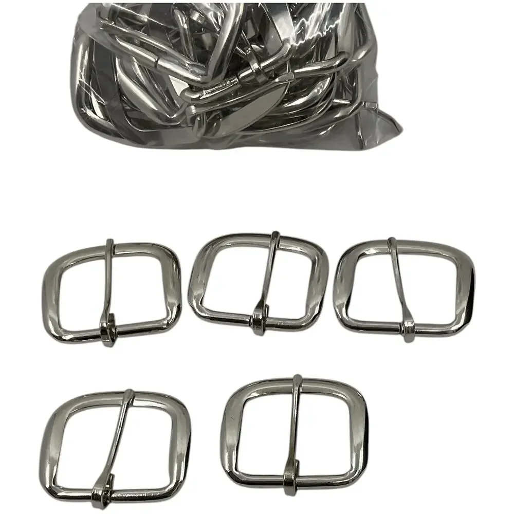 35 Pk Heel‎ Bar Buckle 1 1/4 Strap Nickel Plated Belt Buckle 1 3/4 Wide